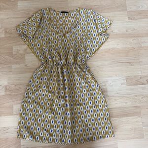 Soprano Yellow Print Dress
